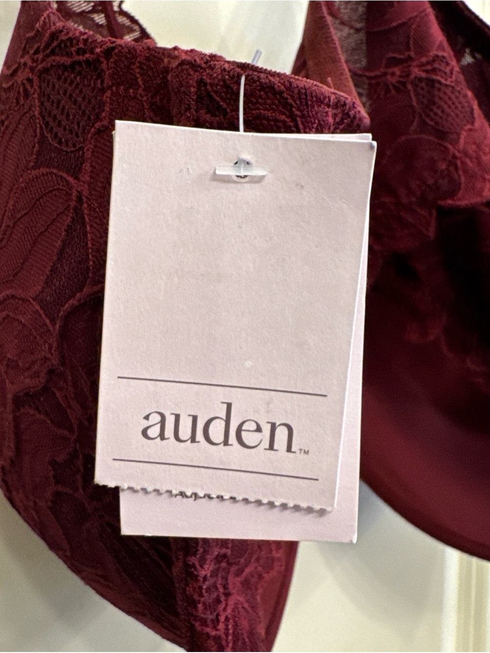 Auden Push Up Plunge Lace Bra 46DDD Burgundy Underwire Padded Front Close Full - Picture 6 of 11